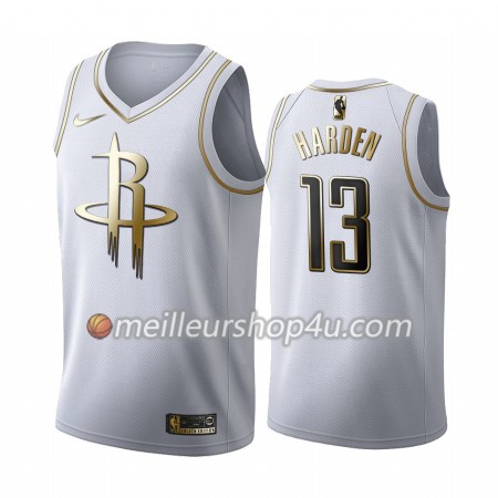 Maillot Basket Homme Houston Rockets James Harden 13 2019-20 Nike Blanc Golden Edition Swingman